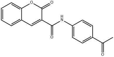 N-(4-acetylphenyl)-2-oxo-2H-chromene-3-carboxamide Struktur