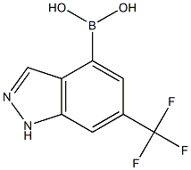 [6-(trifluoromethyl)-1H-indazol-4-yl]boronic acid Struktur