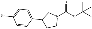 TERT-BUTYL 3-(4-BROMOPHENYL)PYRROLIDINE-1-CARBOXYLATE Struktur