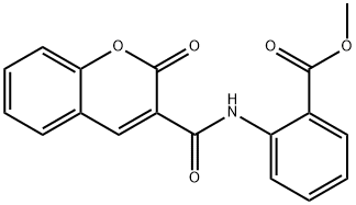 methyl 2-(2-oxo-2H-chromene-3-carboxamido)benzoate Struktur