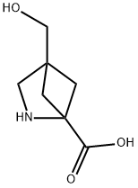 4-Hydroxymethyl-2-aza-bicyclo[2.1.1]hexane-1-carboxylic acid Struktur