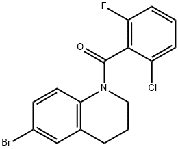 (6-bromo-3,4-dihydroquinolin-1(2H)-yl)(2-chloro-6-fluorophenyl)methanone Struktur