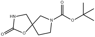 tert-butyl 2-oxo-1-oxa-3,7-diazaspiro[4.4]nonane-7-carboxylate Struktur