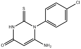 4(1H)-Pyrimidinone,6-amino-1-(4-chlorophenyl)-2,3-dihydro-2-thioxo- Struktur