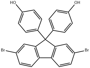 Phenol, 4,4'-(2,7-dibromo-9H-fluoren-9-ylidene)bis- Struktur