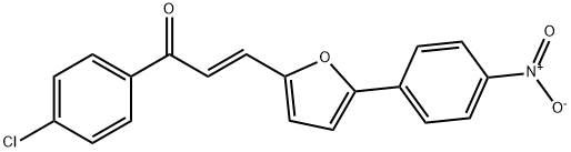 1-(4-Chloro-phenyl)-3-[5-(4-nitro-phenyl)-furan-2-yl]-propenone Struktur