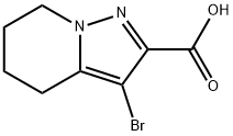 3-Bromo-4,5,6,7-tetrahydro-pyrazolo[1,5-a]pyridine-2-carboxylic acid Struktur