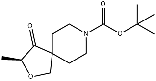 (S)-tert-butyl 3-methyl-4-oxo-2-oxa-8-azaspiro[4.5]decane-8-carboxylate Struktur