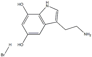 3-(2-AMINOETHYL)-1H-INDOLE-5,7-DIOL:HYDROBROMIDE 結(jié)構(gòu)式