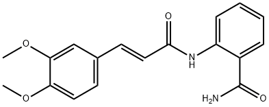 (E)-2-(3-(3,4-dimethoxyphenyl)acrylamido)benzamide Struktur