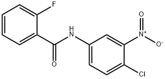 N-(4-chloro-3-nitrophenyl)-2-fluorobenzamide Struktur