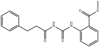 methyl 2-({[(3-phenylpropanoyl)amino]carbonothioyl}amino)benzoate Struktur