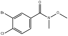 3-BROMO-4-CHLORO-N-METHOXY-N-METHYLBENZAMIDE Struktur