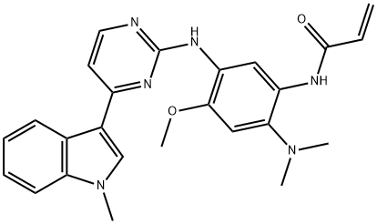 N-(2-(dimethylamino)-4-methoxy-5-((4-(1-methyl-1H-indol-3-yl)pyrimidin-2-yl)amino)phenyl)acrylamide Struktur