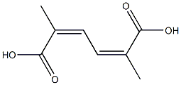 (2Z,4Z)-2,5-dimethylhexa-2,4-dienedioic acid Struktur