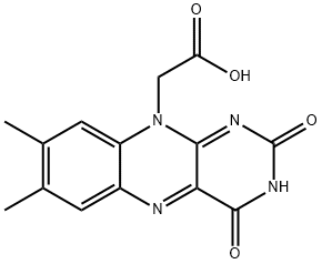 7,8-Dimethyl-10-carboxymethylisoalloxazine Struktur