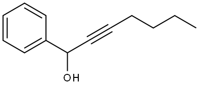 Benzenemethanol, a-1-hexynyl- Struktur