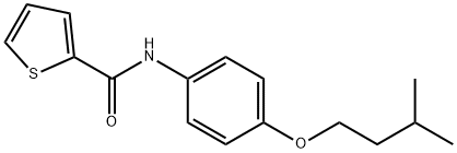 N-[4-(3-methylbutoxy)phenyl]-2-thiophenecarboxamide Struktur