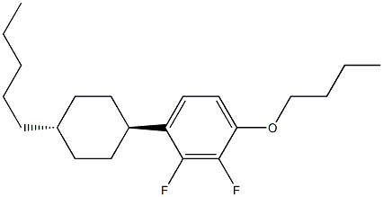 1-Butoxy-2,3-difluoro-4-(trans-4-pentylcyclohexyl)benzene Struktur