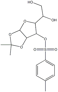 1-[7,7-dimethyl-4-(4-methylphenyl)sulfonyloxy-2,6,8-trioxabicyclo[3.3.0]oct-3-yl]ethane-1,2-diol Struktur