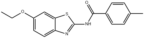 N-(6-ethoxybenzo[d]thiazol-2-yl)-4-methylbenzamide Struktur