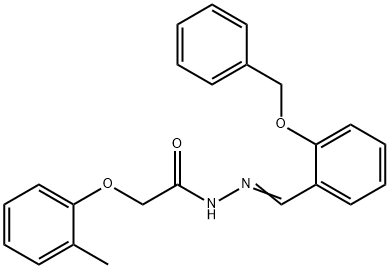 N'-[2-(benzyloxy)benzylidene]-2-(2-methylphenoxy)acetohydrazide Struktur