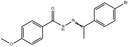 N'-[1-(4-bromophenyl)ethylidene]-4-methoxybenzohydrazide Struktur