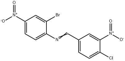 (2-bromo-4-nitrophenyl)(4-chloro-3-nitrobenzylidene)amine Struktur