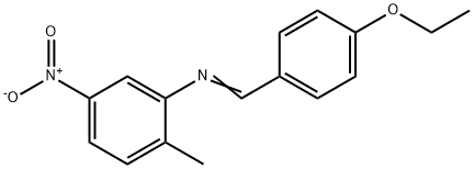 N-(4-ethoxybenzylidene)-2-methyl-5-nitroaniline Struktur