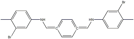 N,N'-[1,4-phenylenedi(methylylidene)]bis(3-bromo-4-methylaniline) Struktur