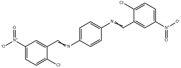 N,N'-bis(2-chloro-5-nitrobenzylidene)-1,4-benzenediamine Struktur