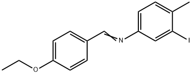 N-(4-ethoxybenzylidene)-3-iodo-4-methylaniline Struktur