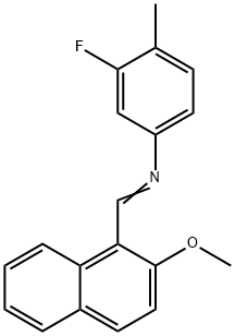 (3-fluoro-4-methylphenyl)[(2-methoxy-1-naphthyl)methylene]amine Struktur