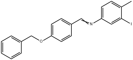 N-[4-(benzyloxy)benzylidene]-3-iodo-4-methylaniline Struktur