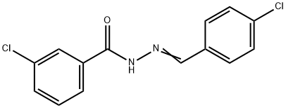 3-chloro-N'-(4-chlorobenzylidene)benzohydrazide Struktur