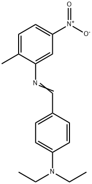 N-[4-(diethylamino)benzylidene]-2-methyl-5-nitroaniline Struktur