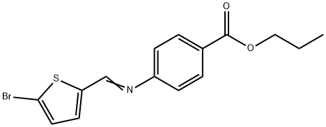 propyl 4-{[(5-bromo-2-thienyl)methylene]amino}benzoate Struktur