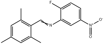 (2-fluoro-5-nitrophenyl)(mesitylmethylene)amine Struktur