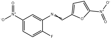 (2-fluoro-5-nitrophenyl)[(5-nitro-2-furyl)methylene]amine Struktur