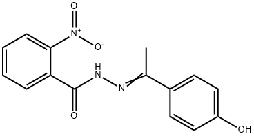 N'-[1-(4-hydroxyphenyl)ethylidene]-2-nitrobenzohydrazide Struktur