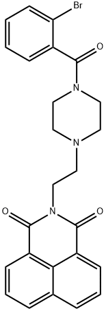 2-(2-(4-(2-bromobenzoyl)piperazin-1-yl)ethyl)-1H-benzo[de]isoquinoline-1,3(2H)-dione Struktur