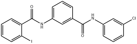 N-(3-{[(3-chlorophenyl)amino]carbonyl}phenyl)-2-iodobenzamide Structure