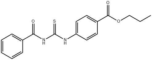 propyl 4-{[(benzoylamino)carbonothioyl]amino}benzoate Struktur