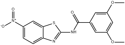 3,5-dimethoxy-N-(6-nitrobenzo[d]thiazol-2-yl)benzamide Struktur