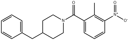 (4-benzylpiperidin-1-yl)-(2-methyl-3-nitrophenyl)methanone Struktur