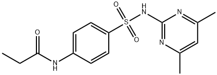 N-(4-(N-(4,6-dimethylpyrimidin-2-yl)sulfamoyl)phenyl)propionamide Struktur