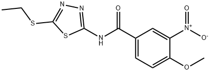 N-(5-(ethylthio)-1,3,4-thiadiazol-2-yl)-4-methoxy-3-nitrobenzamide Struktur