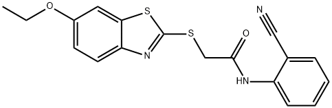 N-(2-cyanophenyl)-2-[(6-ethoxy-1,3-benzothiazol-2-yl)sulfanyl]acetamide Struktur