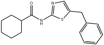 N-(5-benzylthiazol-2-yl)cyclohexanecarboxamide Struktur