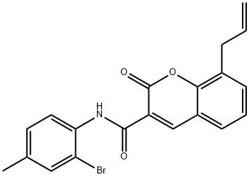 8-allyl-N-(2-bromo-4-methylphenyl)-2-oxo-2H-chromene-3-carboxamide Struktur